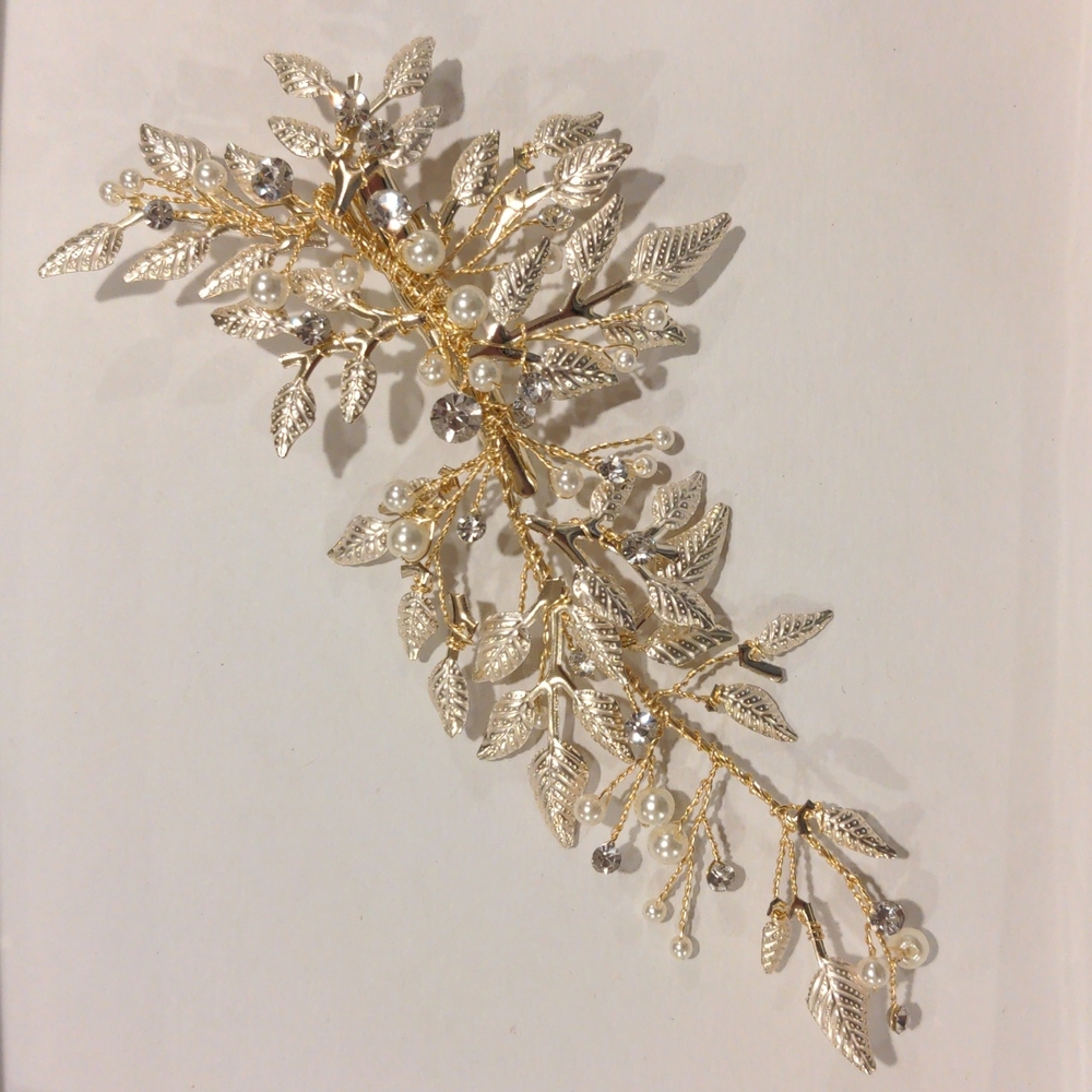 NEW Gold Bridal Hairpiece - Picture 2 of 5